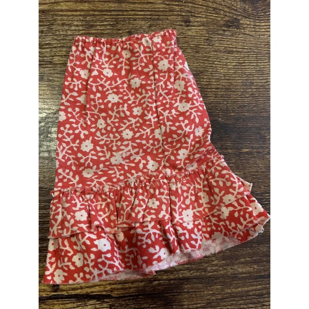 1972 Vintage Barbie Skipper BEST BUY #3373 FLOWER POWER RED SKIRT ONLY